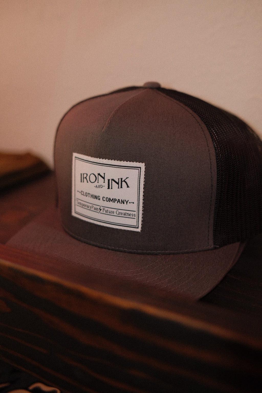 Grey flat bill SnapBack