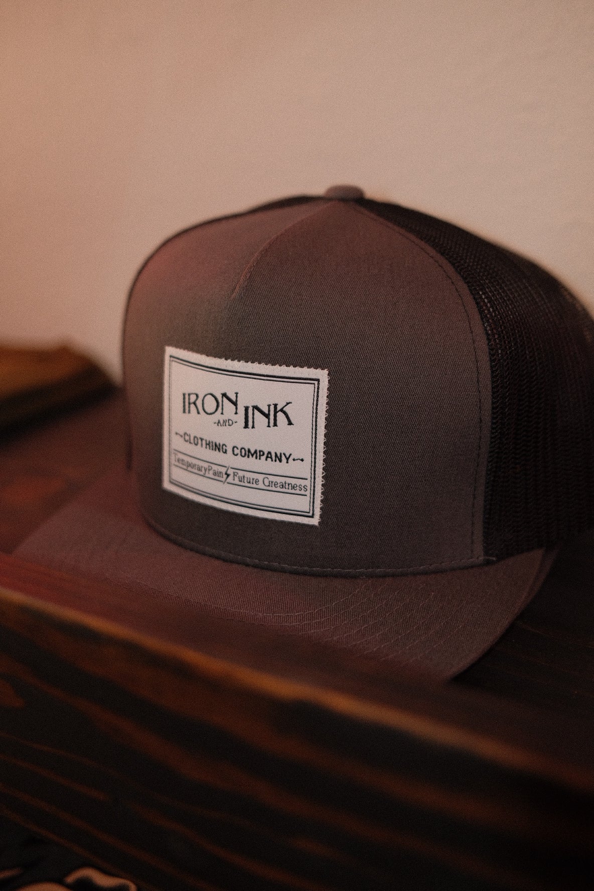 Grey flat bill SnapBack