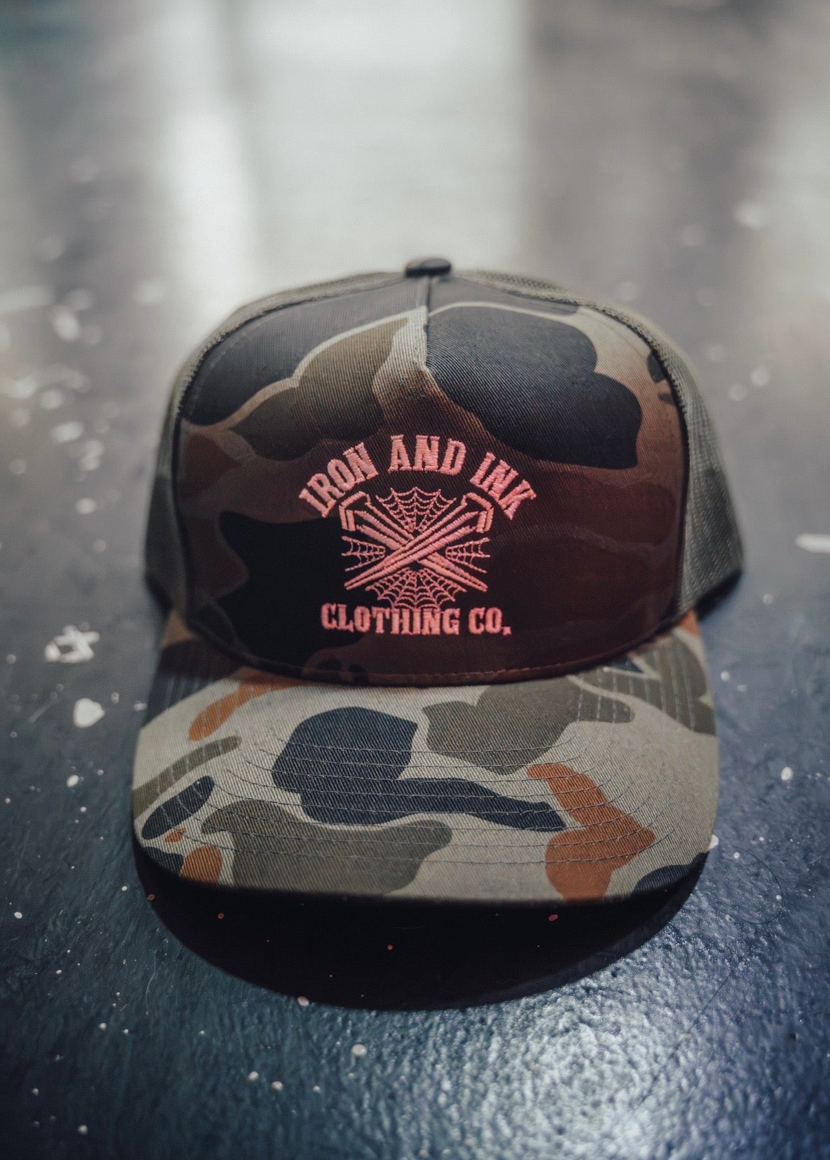 New nails camo trucker hat