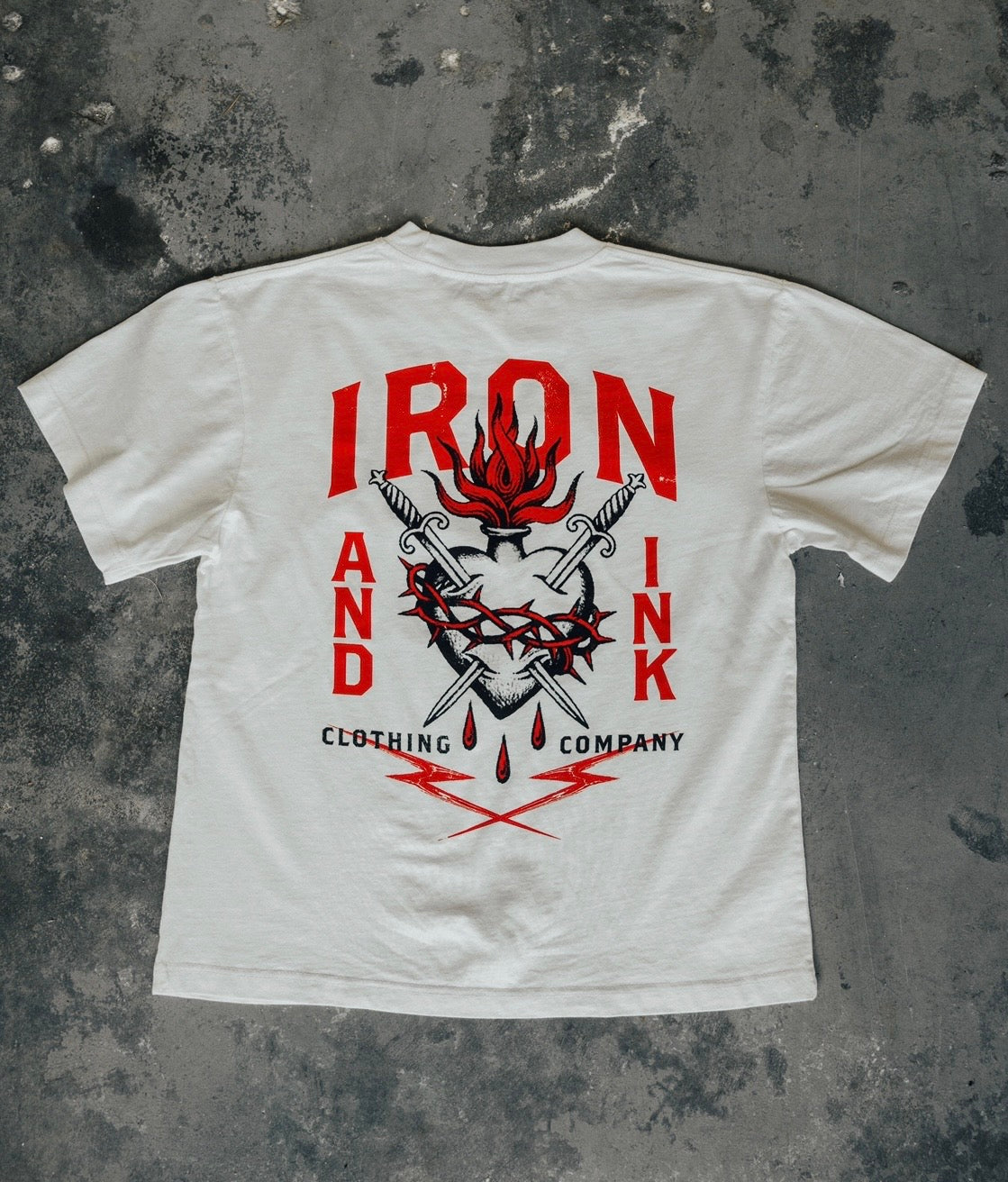 New "Sacred Heart" oversized shirt- white