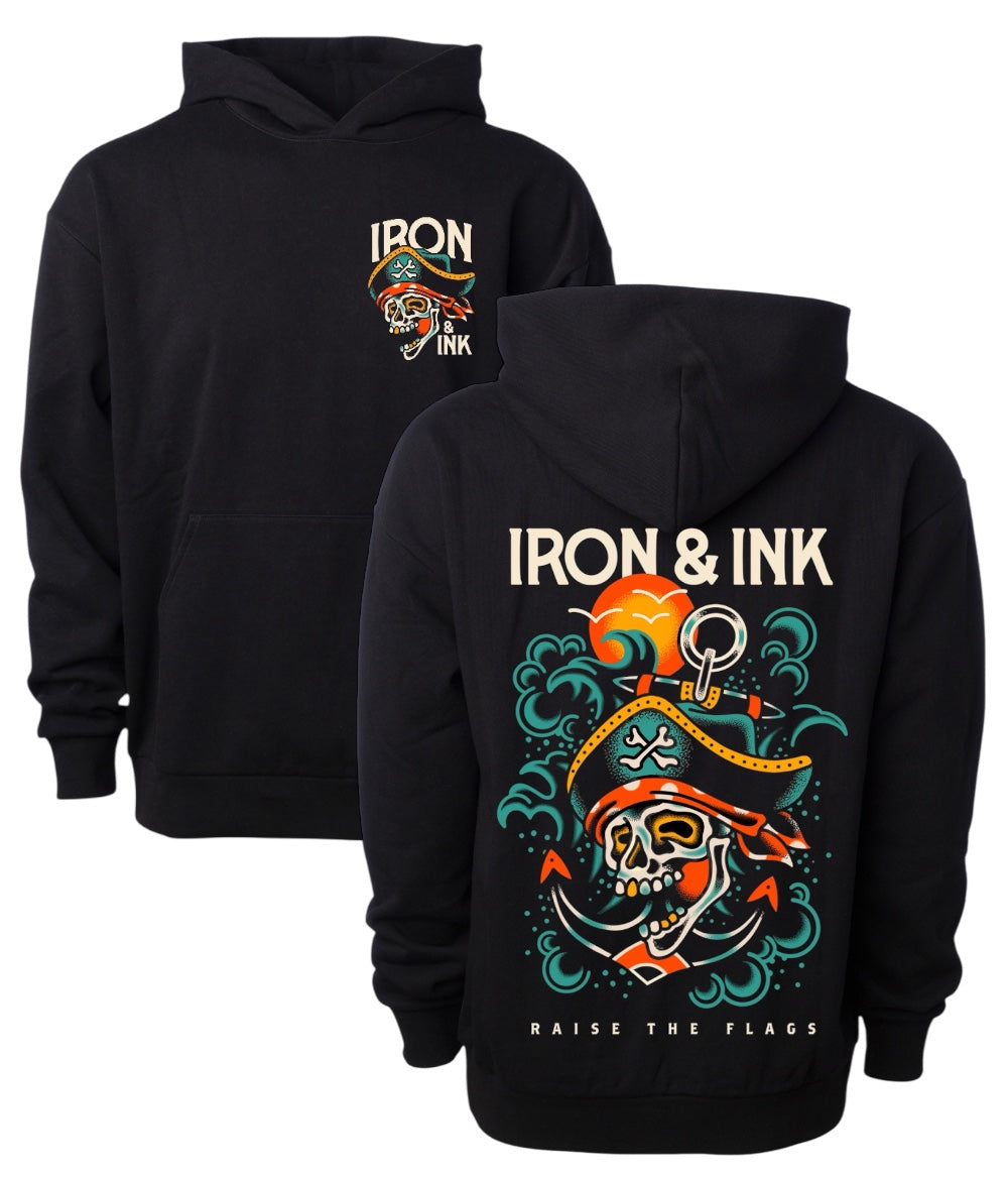 Raise the flags hoodie- Black