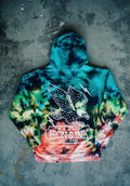 New custom tie dye mid wt hoodie-neon eagle