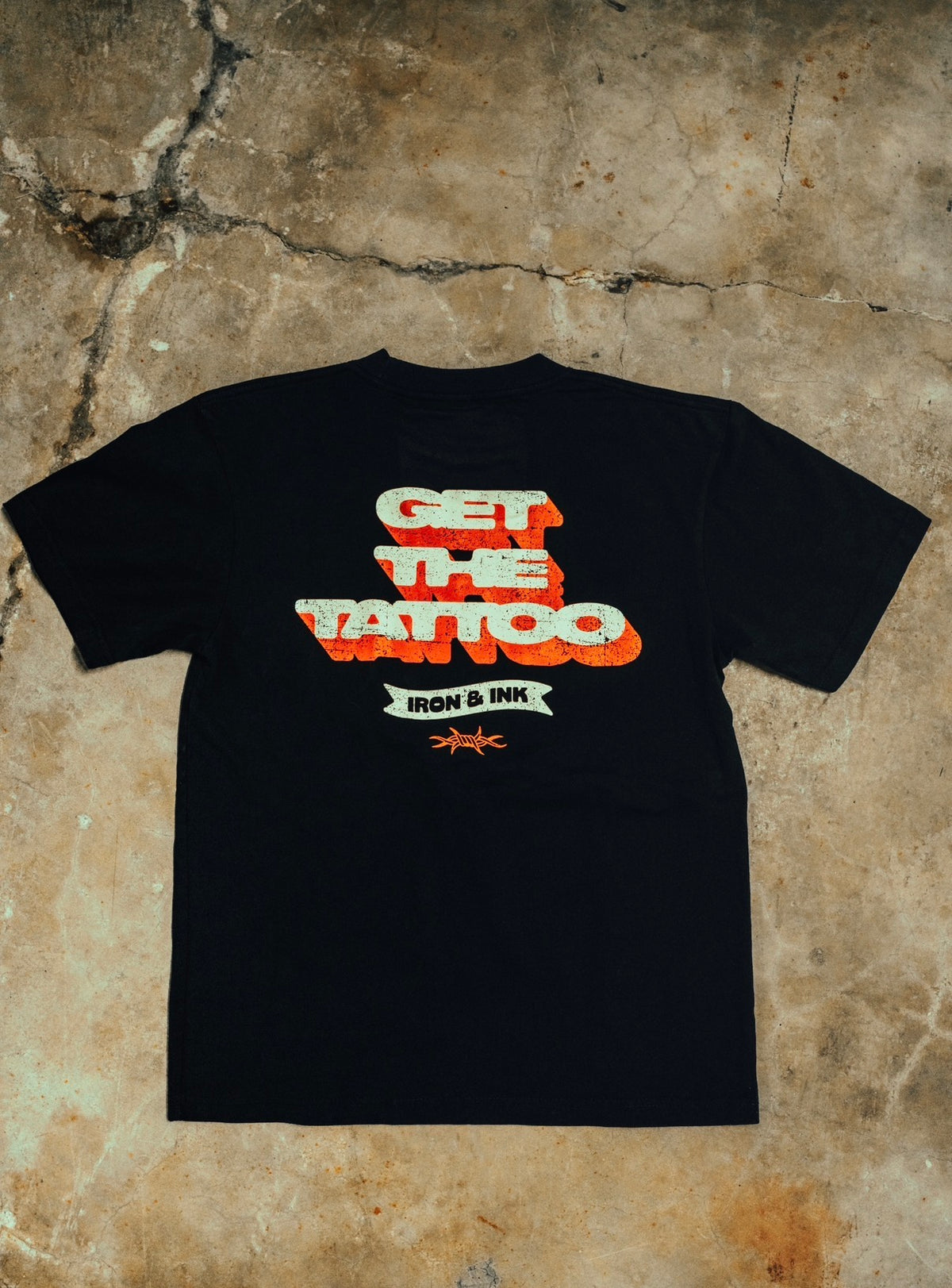 Early access "Get the tattoo" slightly oversized shirt-Black