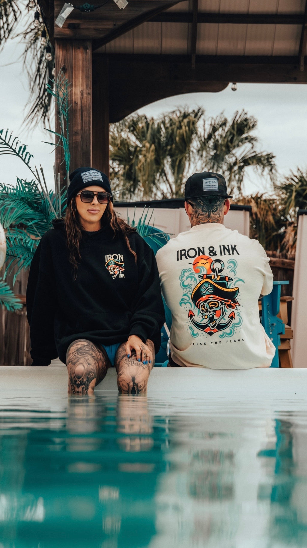 Raise the flags" oversized shirt- off white