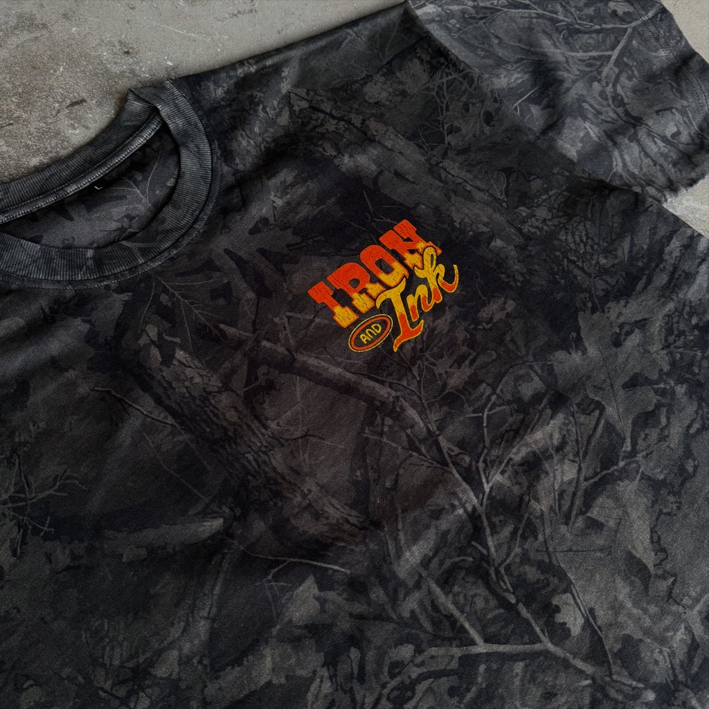 Dark deadwood camo shirt- oversized fit