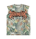 New Deadwood camo tanks- coral orange and black