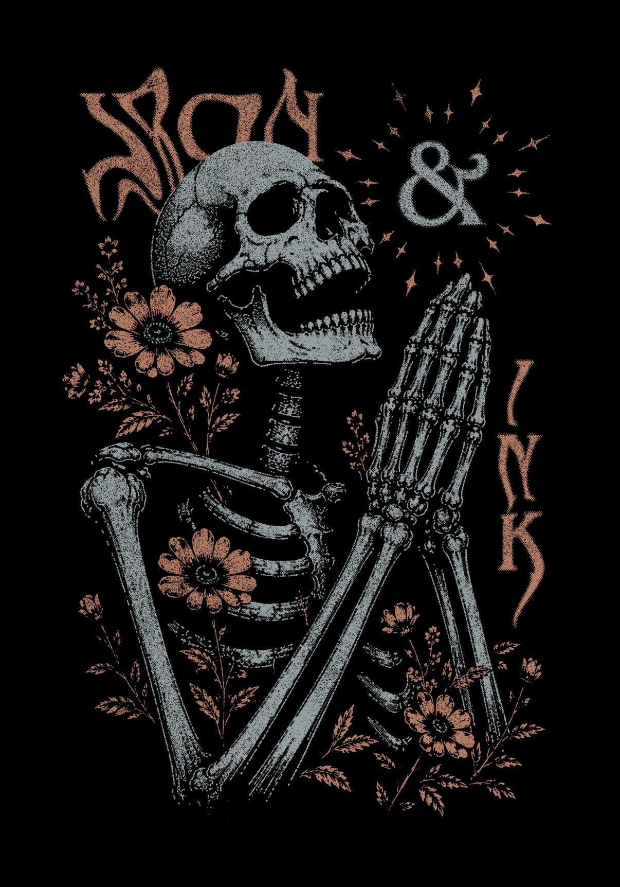 New "Praying hands" oversized shirt- Black