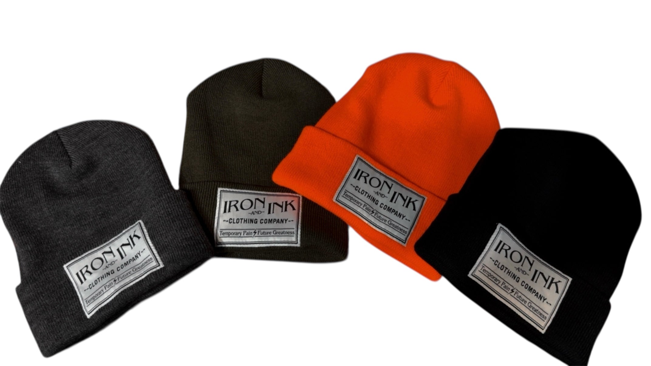 New cuff beanies-available in 4 colors (Black, Orange, Olive Green, Dark grey