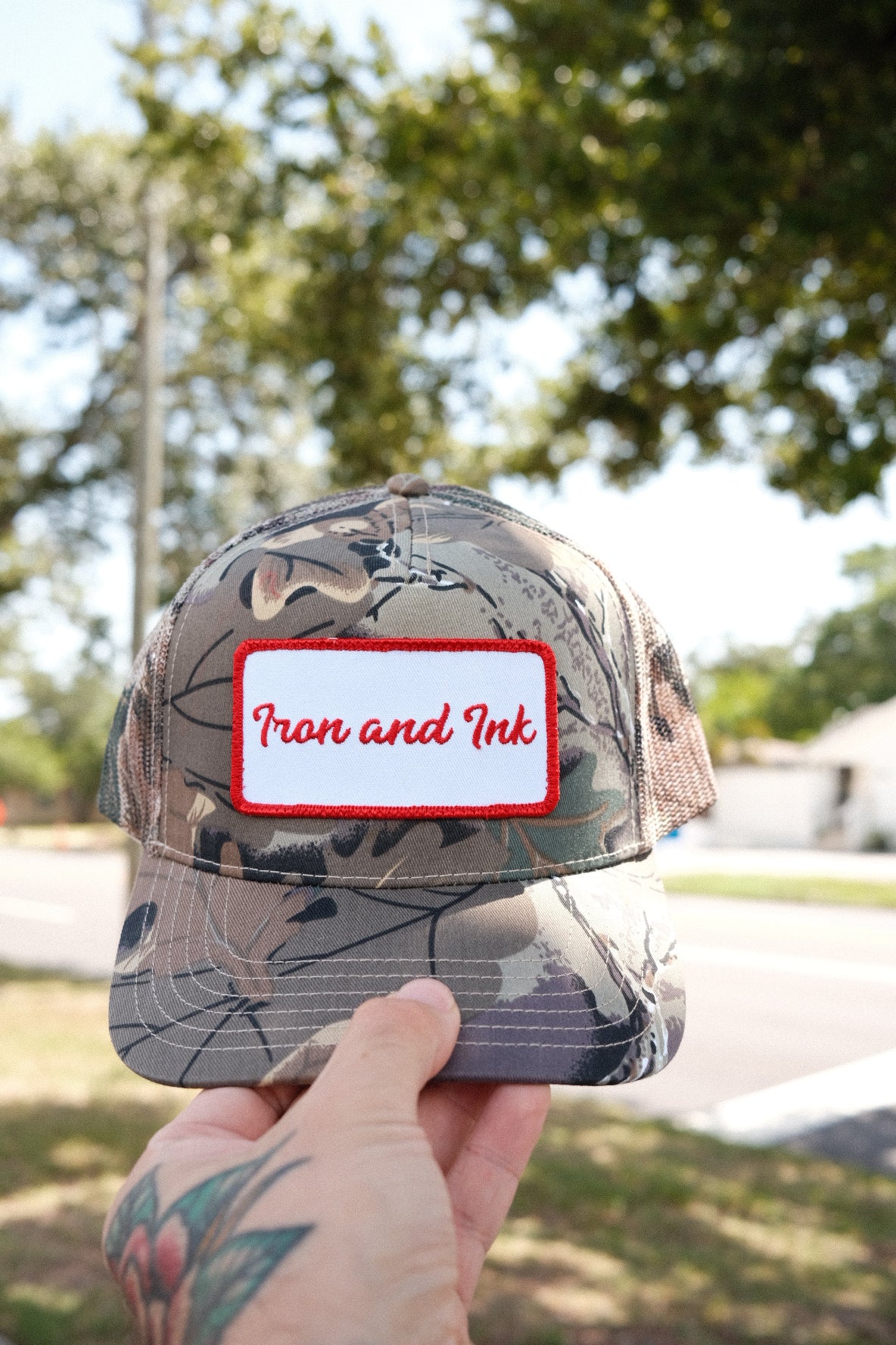 New patch deadwood camo trucker hat