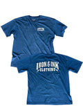 "bolt" garment dyed shirt- Cobalt blue