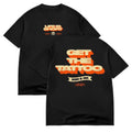 Early access "Get the tattoo" slightly oversized shirt-Black