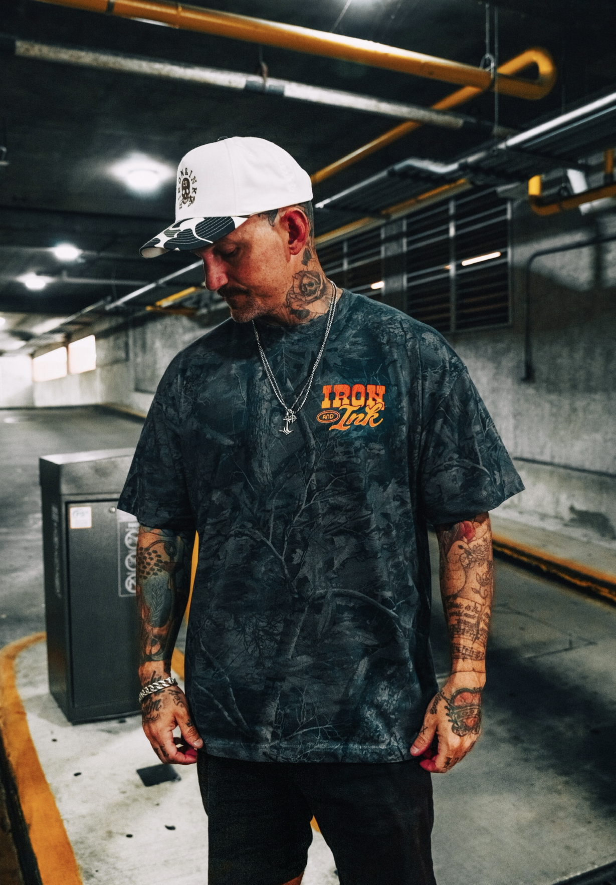 Dark deadwood camo shirt- oversized fit