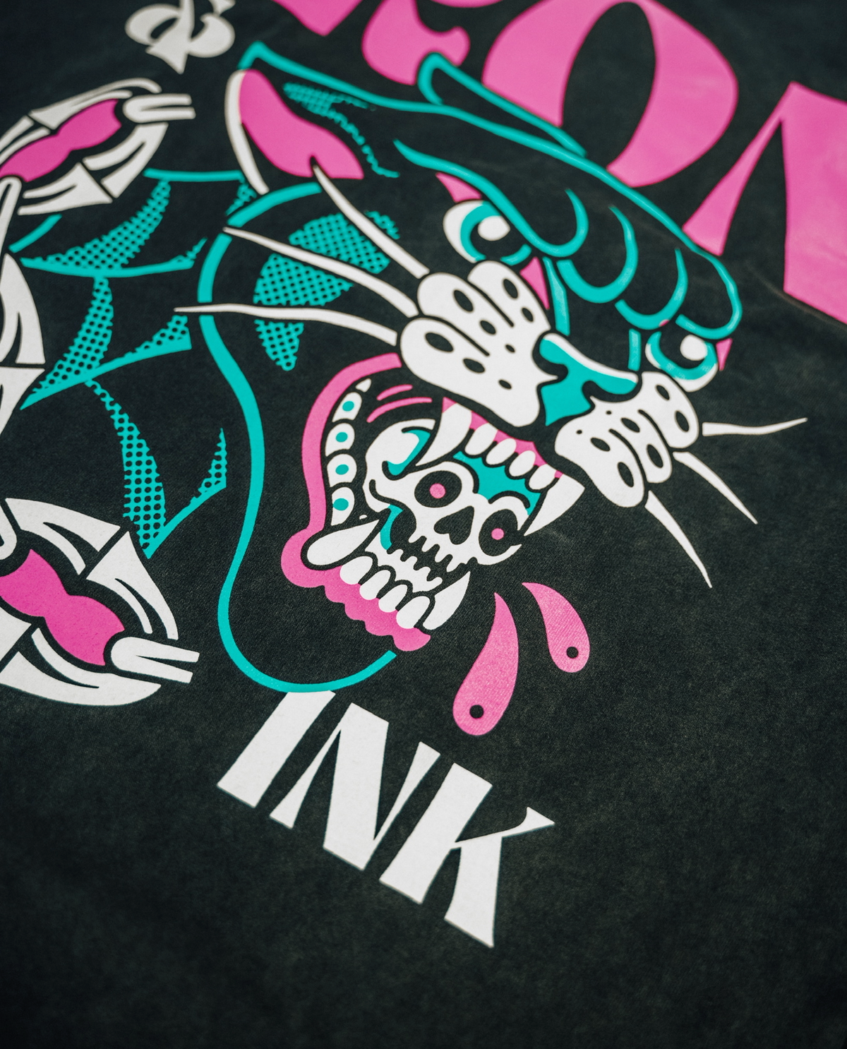 (Early access) Panther "Miami Vice" edition-oversized shirt faded black