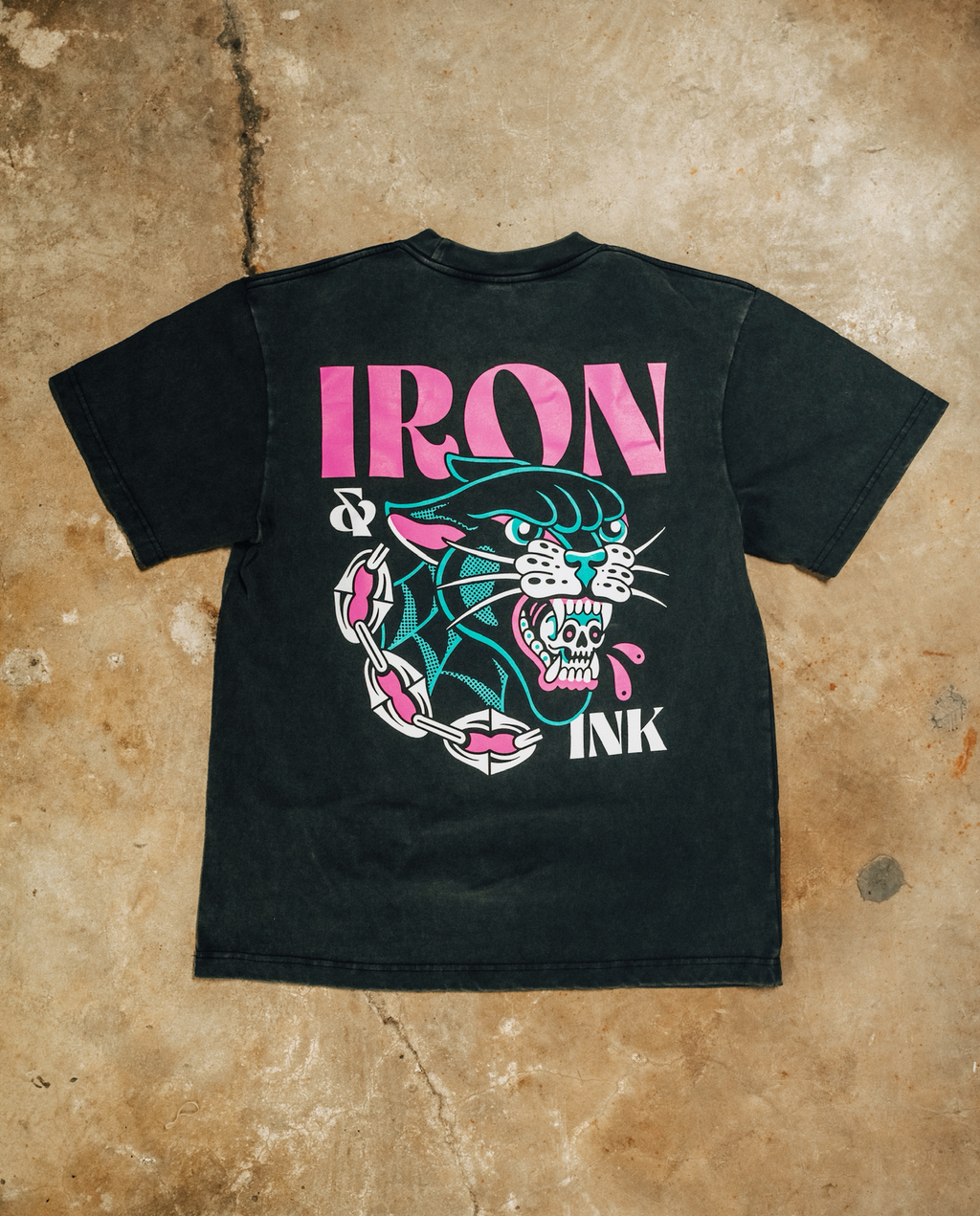 (Early access) Panther "Miami Vice" edition-oversized shirt faded black