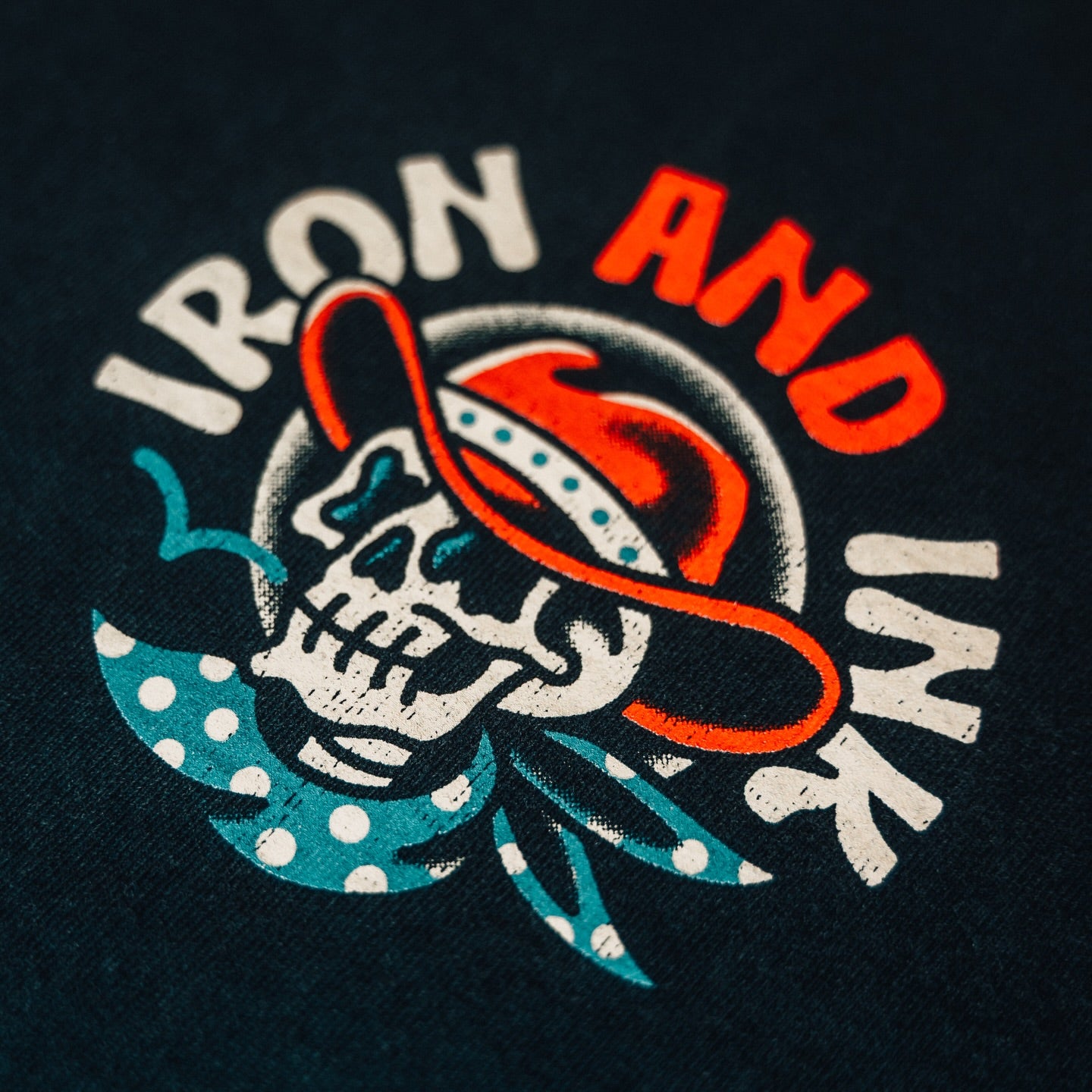 Restocked "Skull Cowboy" faded black shirt -slightly oversized